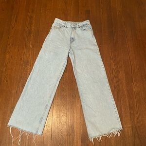 Zara High Rise Wide Leg Jeans